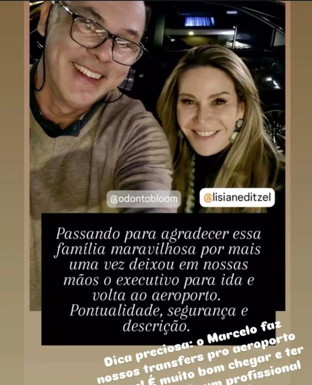 Depoimento de cliente sobre o serviço
